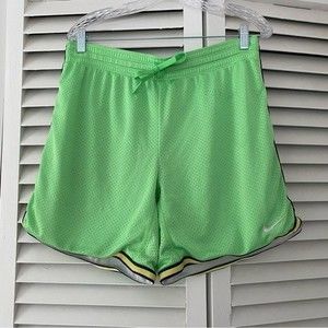Nike Medium Dri Fit Lime Green Shorts with Yellow Stripe size Medium